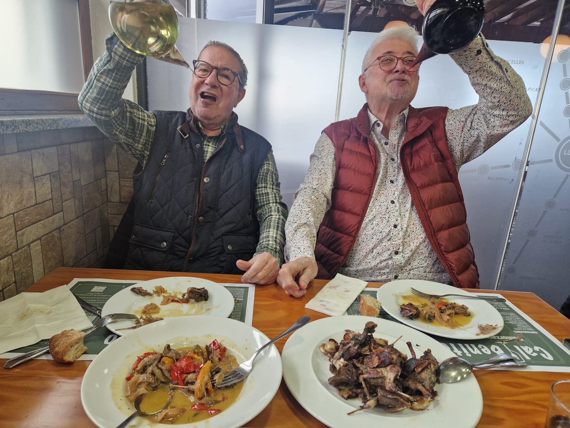 Jaume Oró i Manix esmorzant al restaurant Cal Benito de Lleida